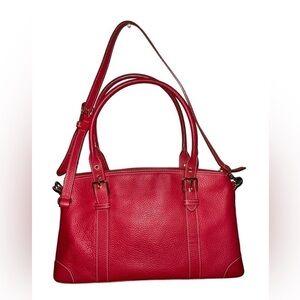 Dooney&Bourke Red Pebbled Leather Satchel /Top Handle Bag NWOT